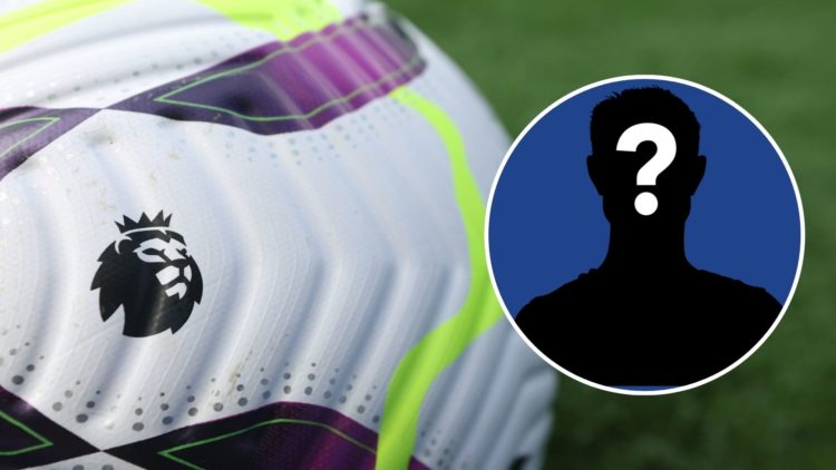 The Premier League football. Inset, mystery Chelsea player
