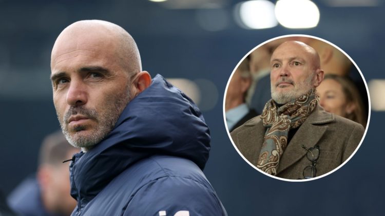 Enzo Maresca the Chelsea manager. Inset, Frank Leboeuf