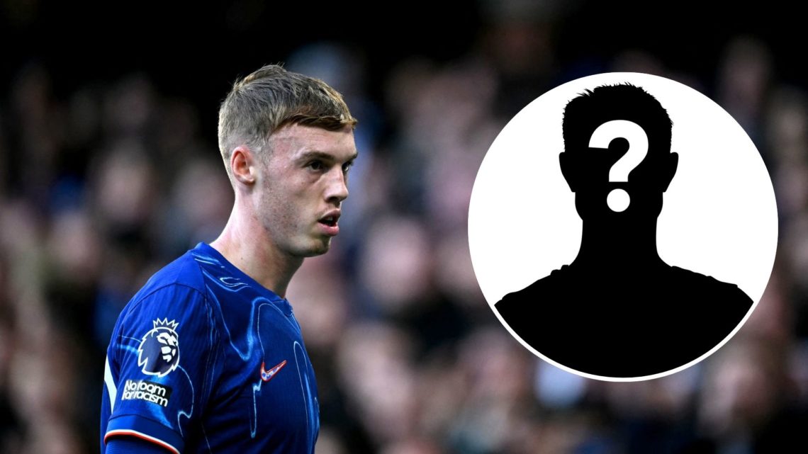 Cole Palmer playing for Chelsea. Inset, mystery transfer target