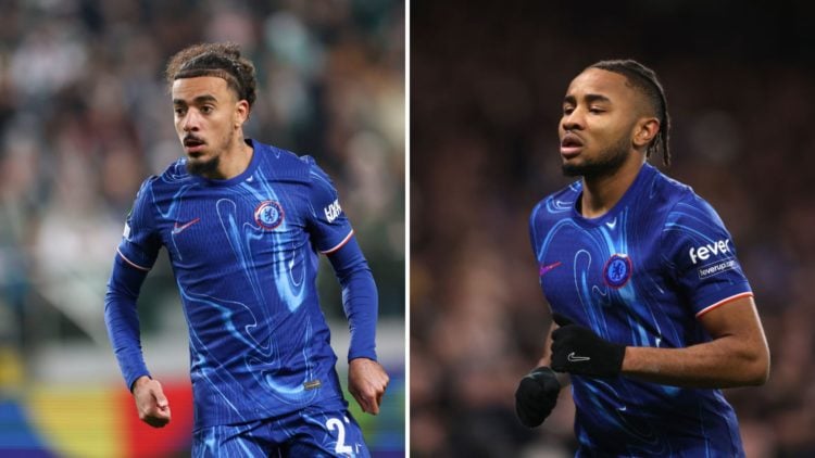 Malo Gusto of Chelsea (left). Christopher Nkunku of Chelsea (right)