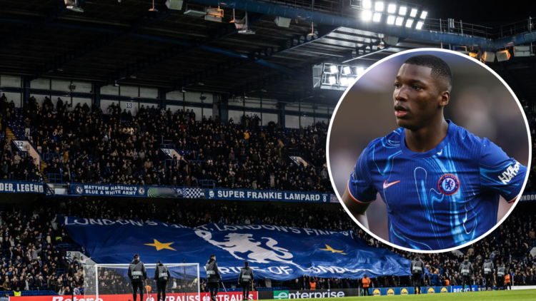 Chelsea FC supporters enjoying the pre-match atmosphere during the UEFA Conference League 2024/25 Round of 16 Second Leg match between Chelsea FC a...