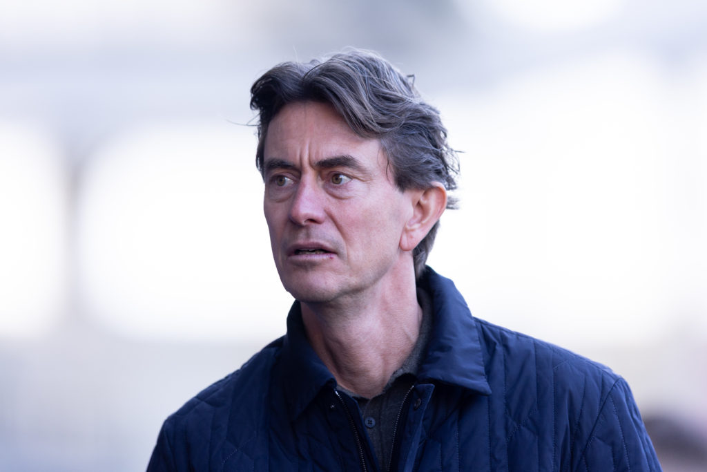 Thomas Frank as the Brentford manager against Chelsea in the Premier League.