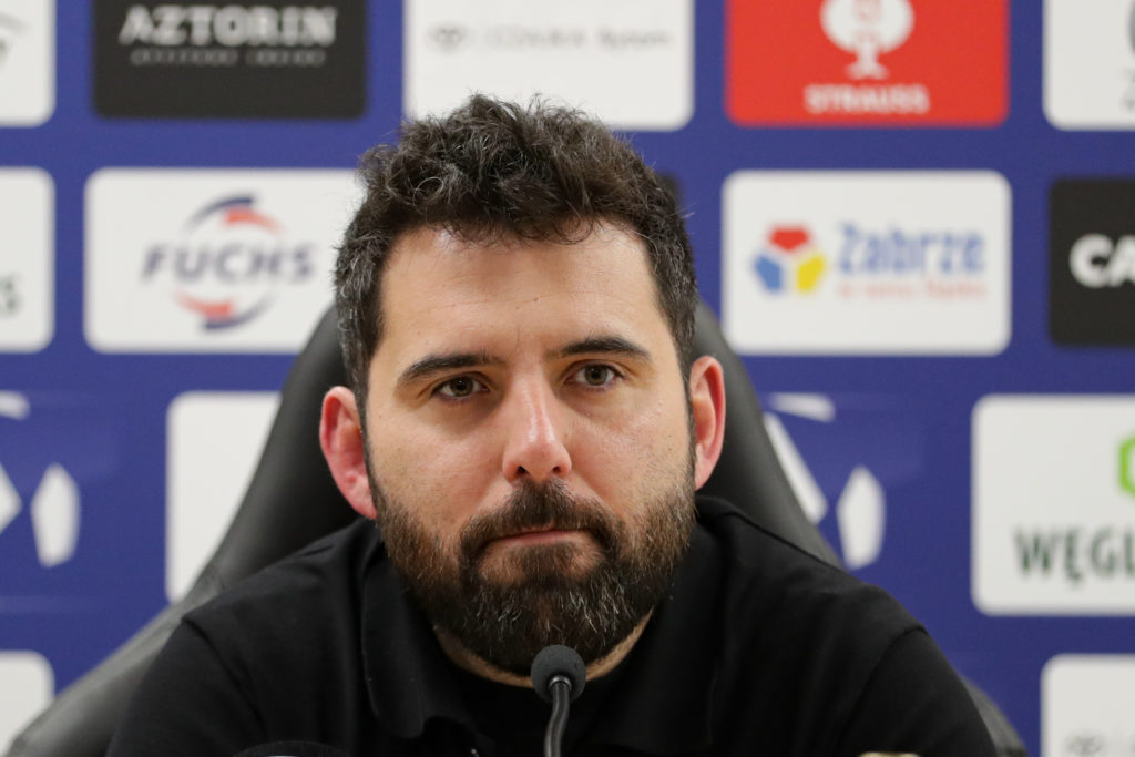 Coach Goncalo Feio of Legia Warszawa seen during a Press