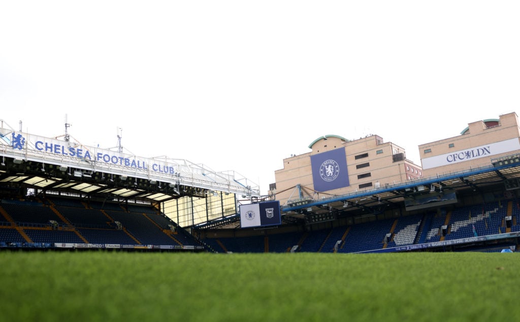 The Stamford Bridge pitch ahead of Chelsea against Ipswich Town in the Premier League.