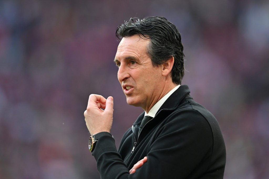 Unai Emery while managing Aston Villa.