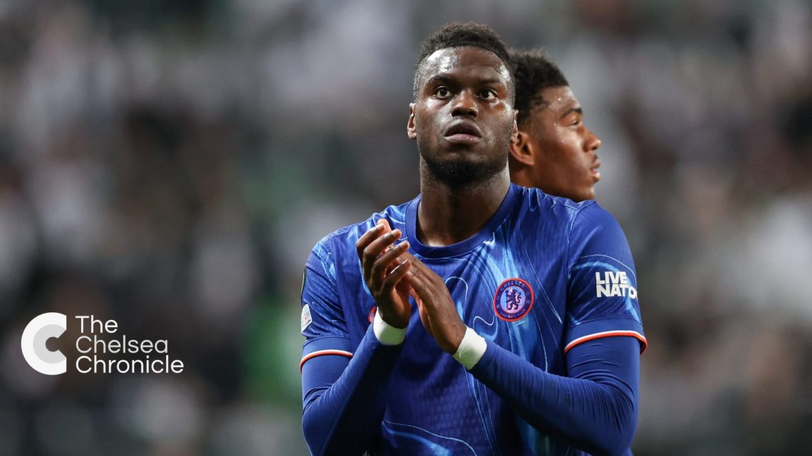 Chelsea defender Benoit Badiashile clapping