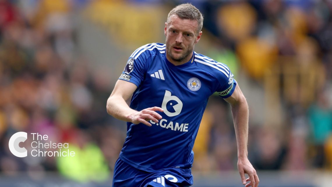 Leicester City striker Jamie Vardy during Wolves clash