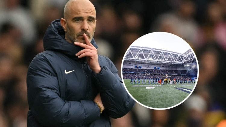 Chelsea's Italian head coach Enzo Maresca looks on during the English Premier League football match between Fulham and Chelsea. Players from Djurga...
