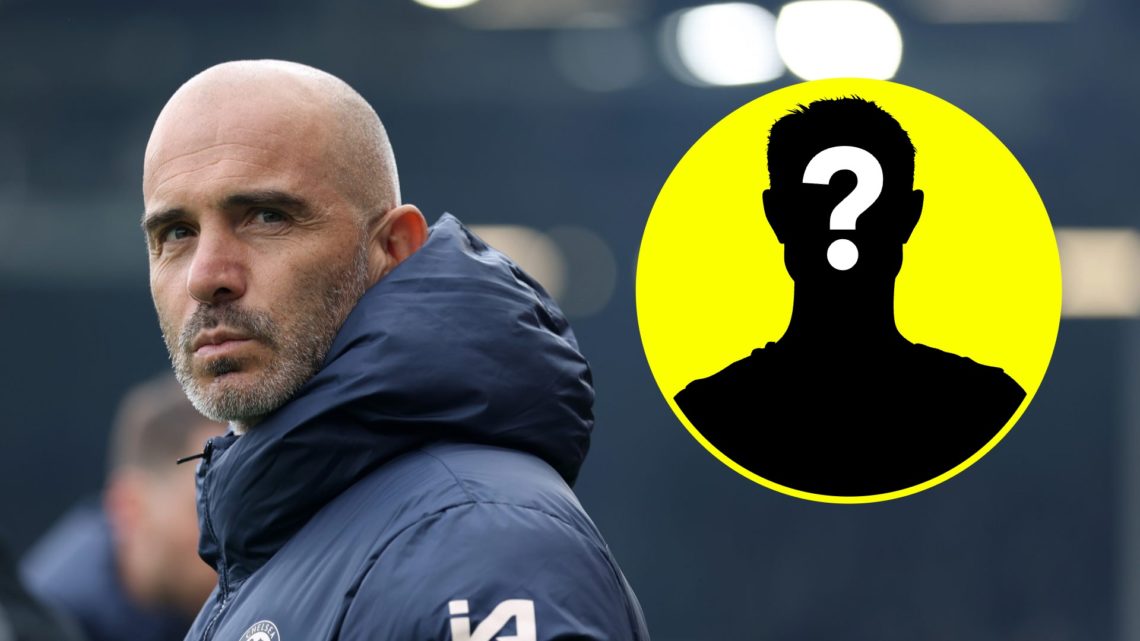 Chelsea manager Enzo Maresca looking really focused, inset of mystery player