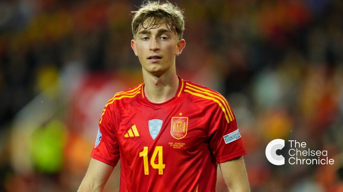 Spain defender Dean Huijsen during UEFA Nations League game