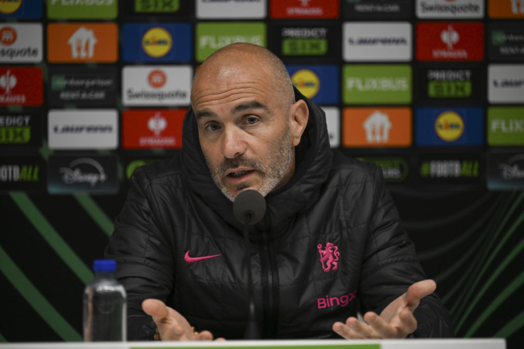 Chelsea FC Training Session And Press Conference - UEFA Conference League 2024/25 Semi Final First Leg