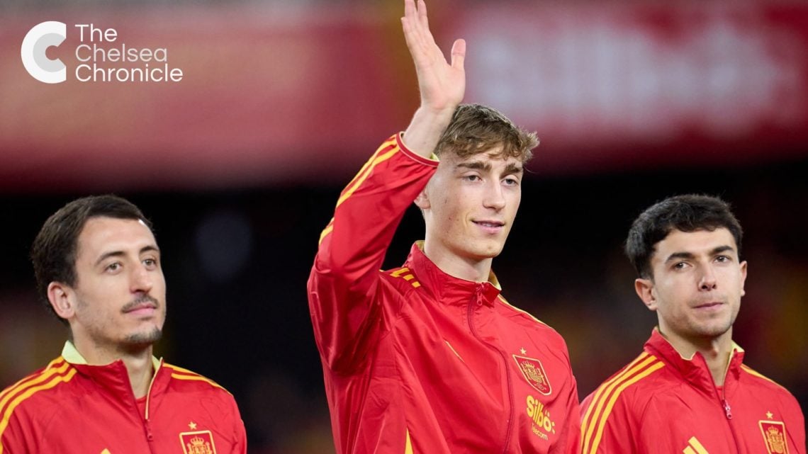 Dean Huijsen of Spain looks on during the UEFA Nations League match between Spain and Netherlands
