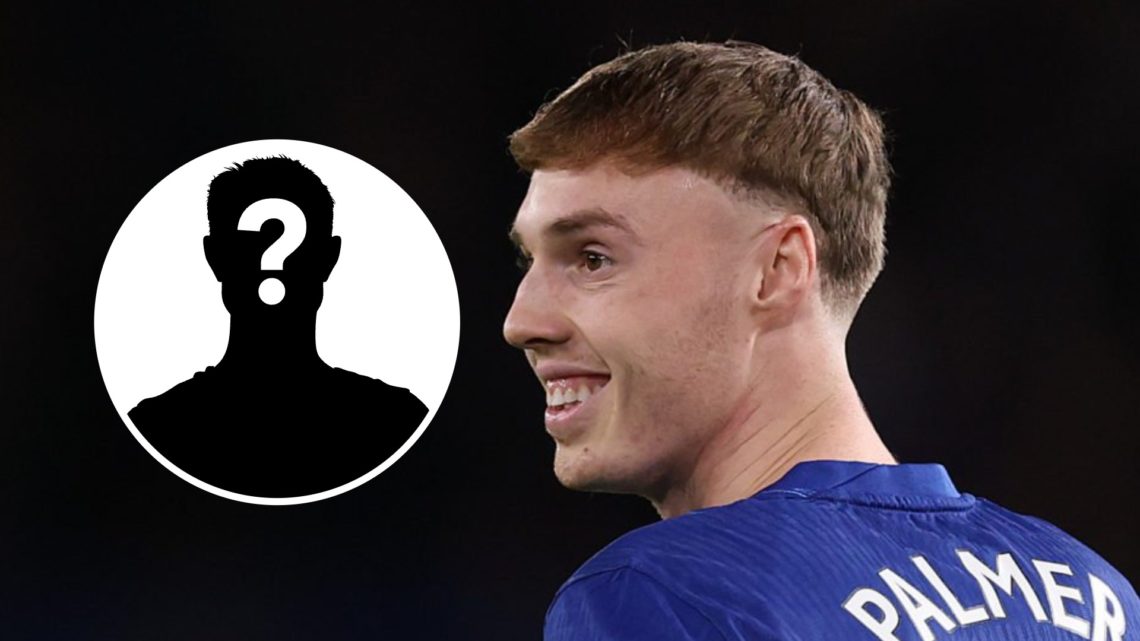 Chelsea star Cole Palmer in the Premier League against Brentford. Inset, mystery football player