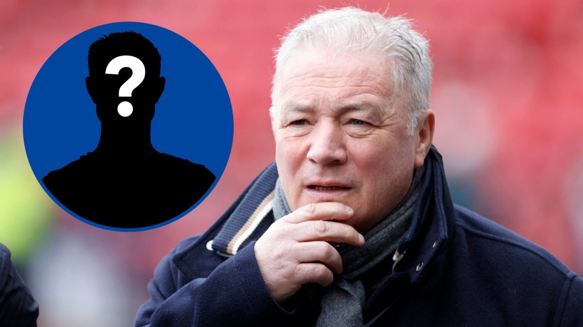 Ally McCoist before the Scottish Cup Semi Final match between Rangers and Celtic, inset mystery player