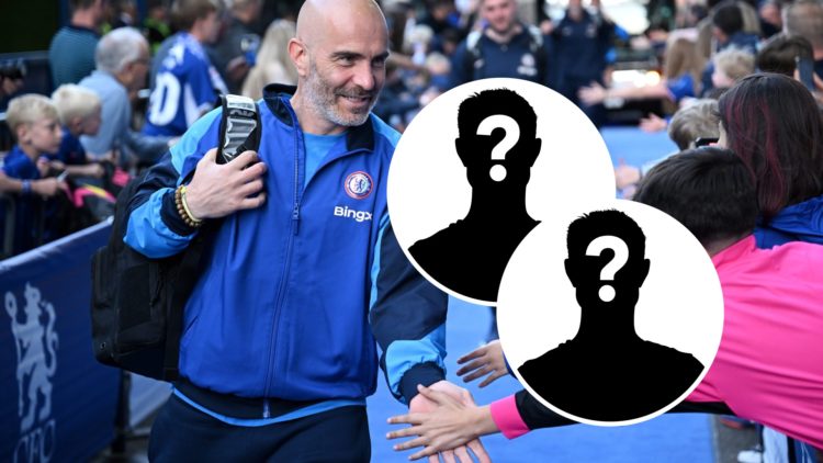 Enzo Maresca, Manager of Chelsea, arrives at the stadium prior to the Premier League match between Chelsea FC and Manchester United FC