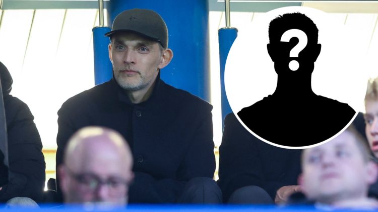 England Head Coach Thomas Tuchel during the Premier League match between Chelsea FC and Tottenham Hotspur FC, inset mystery player