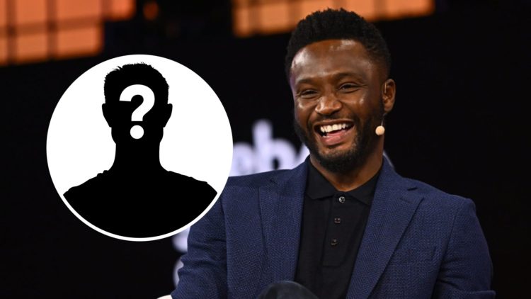 Chelsea legend John Obi Mikel at the Web Summit Qatar. Inset, mystery football player