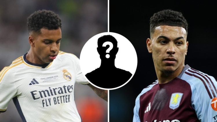 Picture one Rodrygo playing for Real Madrid in the Champions League. Picture two Morgan Rogers playing for Aston Villa in the Premier League. Inset...