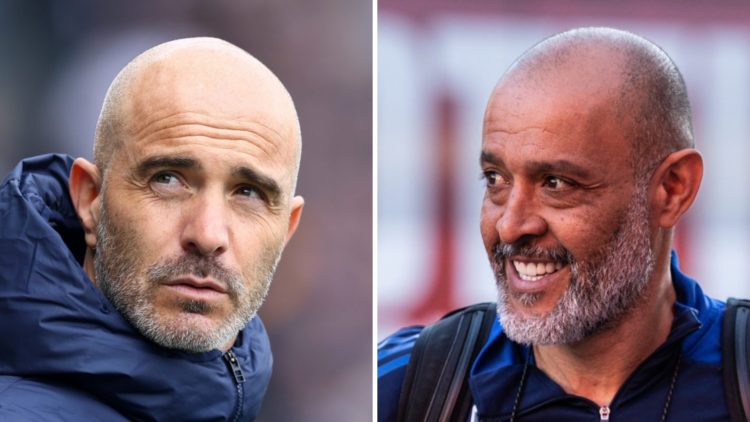 Picture one Chelsea manager Enzo Maresca at a Premier League match. Picture two Nottingham Forest manager Nuno Espirito Santo arriving for a Premie...