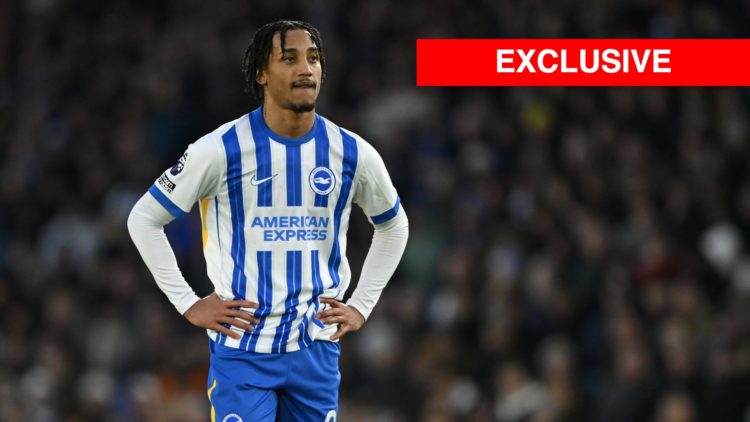 Joao Pedro playing for Brighton in the Premier League against Everton.
