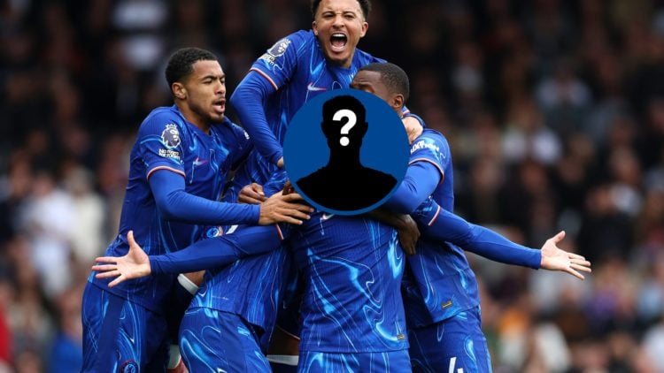 Chelsea winger Pedro Neto celebrates winner against Fulham, inset mystery player