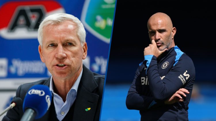 Split image - Alan Pardew at ADO Den Haag press conference and Enzo Maresca before Chelsea's pre-season friendly against Inter Milan