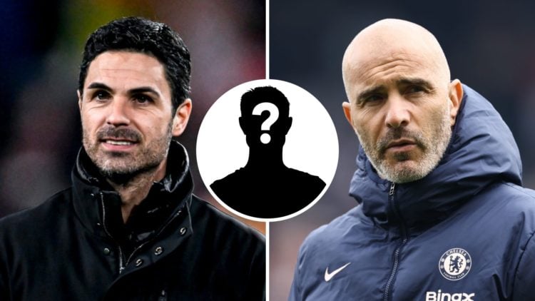 Picture one Arsenal manager Mikel Arteta in the Champions League. Picture two Chelsea manager Enzo Maresca in the Premier League