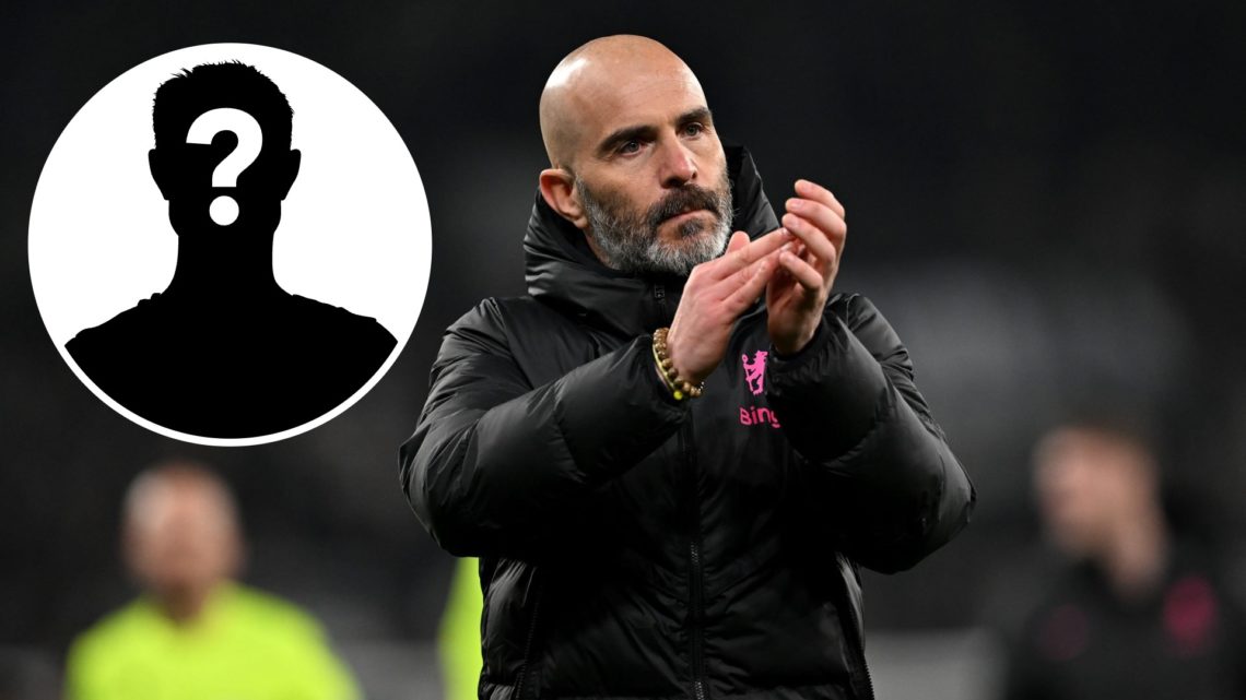 Chelsea manager Enzo Maresca clapping after Conference League game, inset mystery player