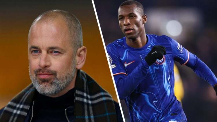 Picture one Joe Cole as a pundit for a Premier League game. Picture two Nicolas Jackson playing for Chelsea in the Premier League