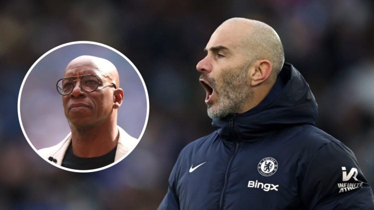 Chelsea manager Enzo Maresca in the Premier League. Inset, pundit Ian Wright