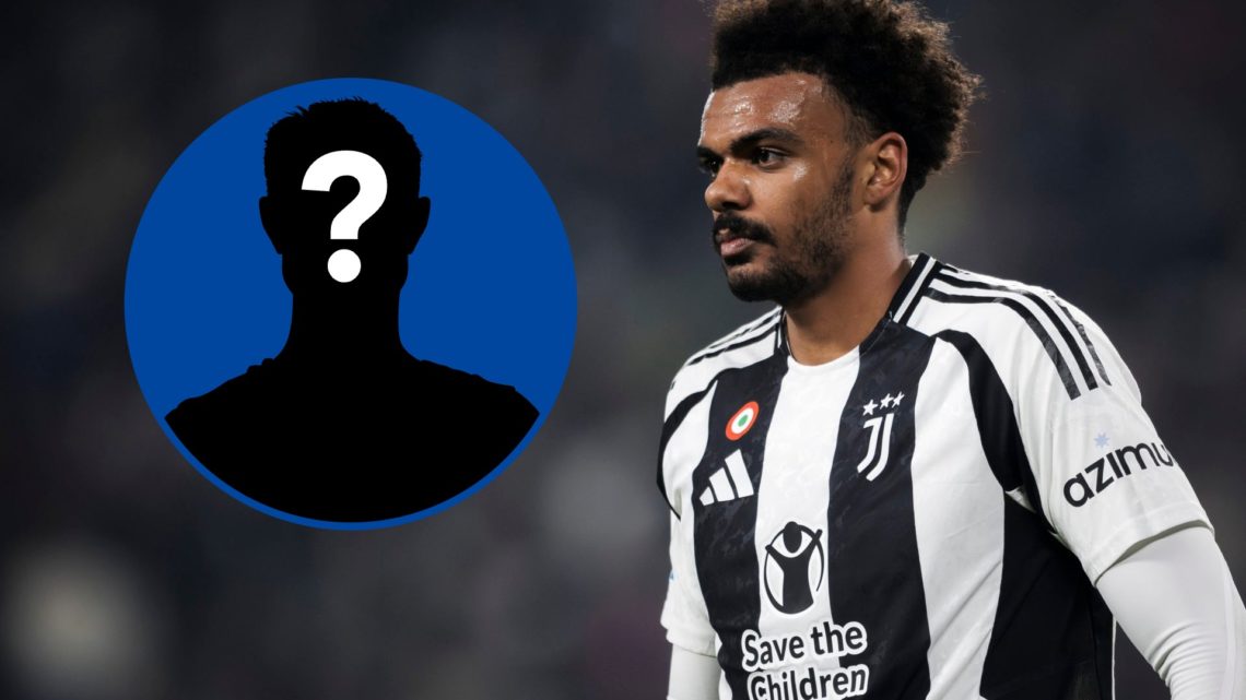 Juventus defender Renato Veiga during game vs Inter Milan, inset mystery player