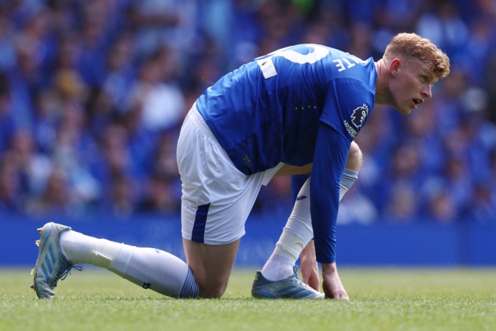 Jarrad Branthwaite of Everton looks on during the Premier League match between Everton FC and Southampton FC