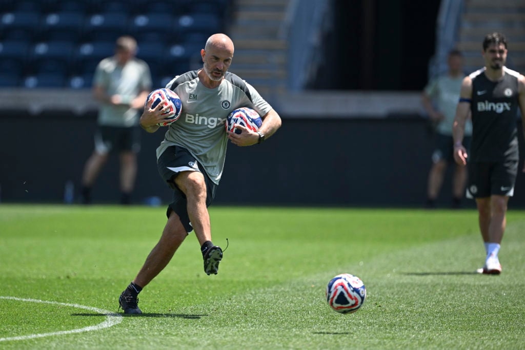 Enzo Maresca during a Chelsea FC Training Session And Press Conference - FIFA Club World Cup 2025