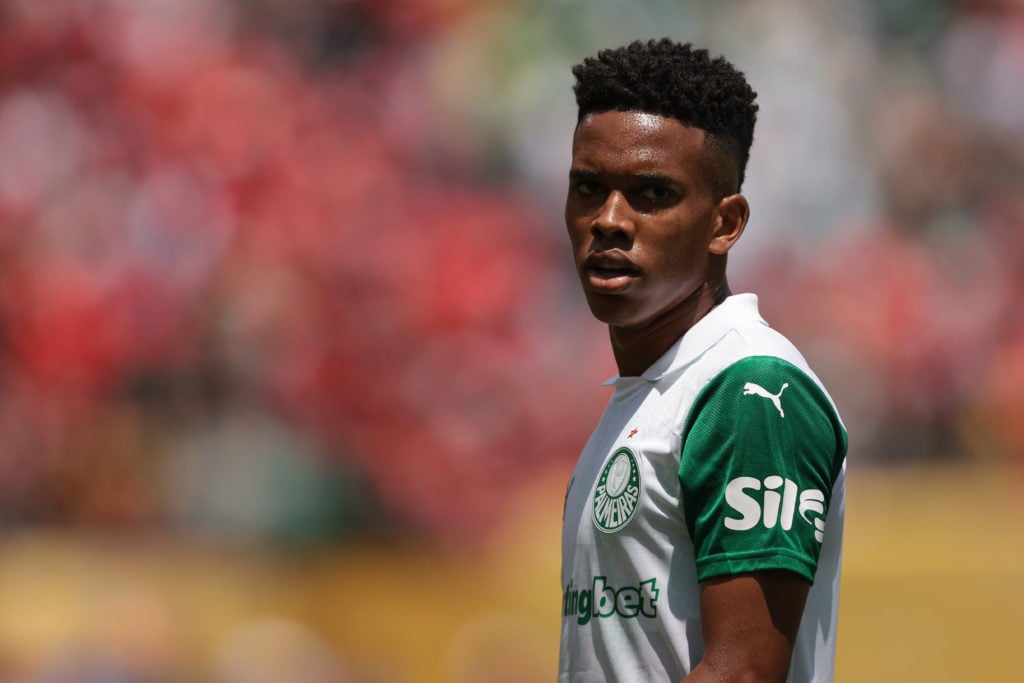 Estevao Willian in action during Palmeiras vs Al Ahly at the Club World Cup
