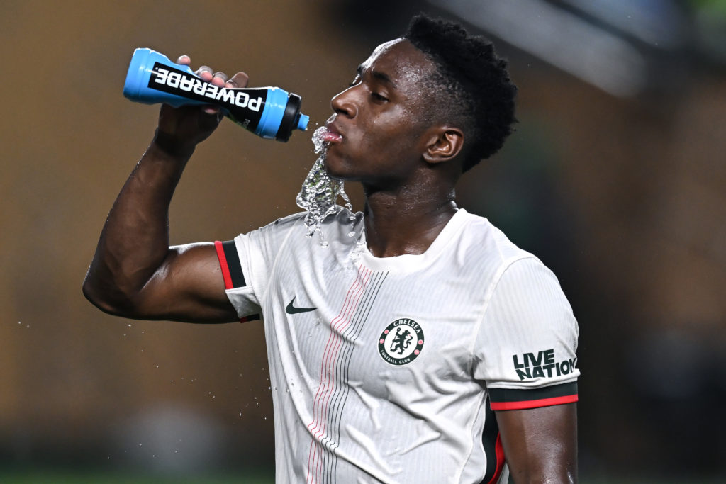 Dario Essugo hydrates during Esperance de Tunis v Chelsea FC: Group D - FIFA Club World Cup 2025