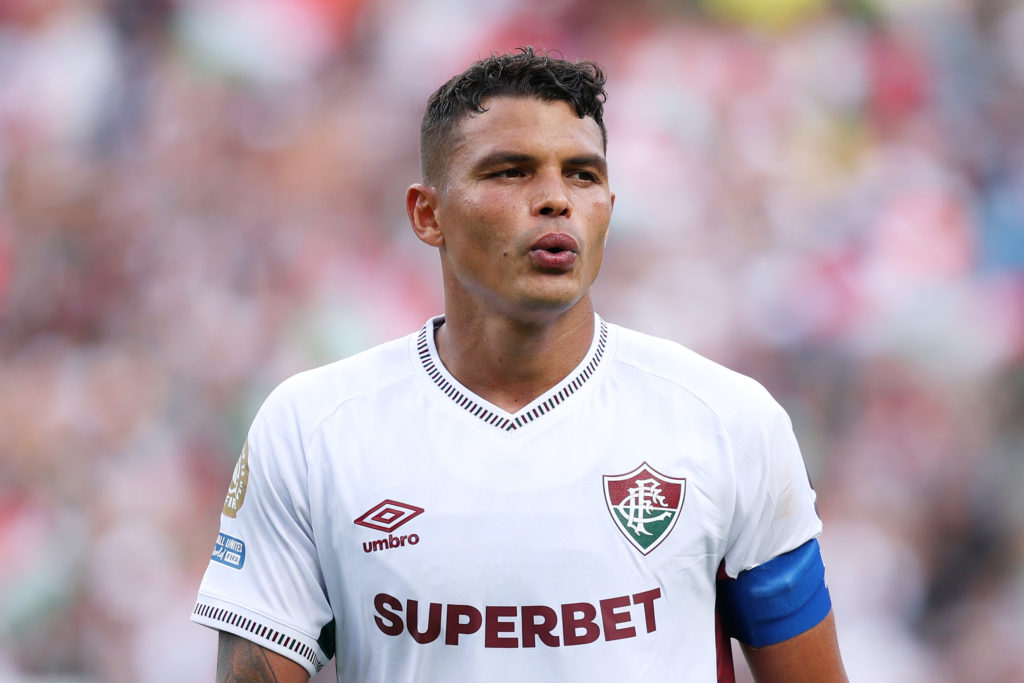 Thiago Silva looks on after FC Internazionale Milano v Fluminense FC: Round Of 16 - FIFA Club World Cup 2025