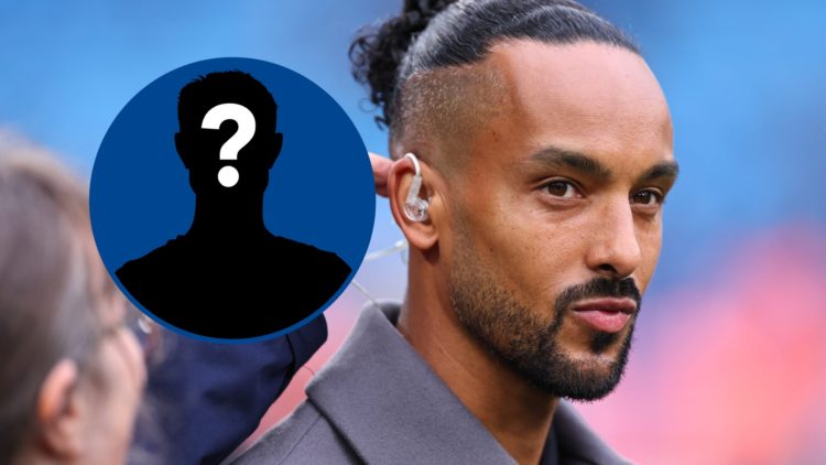 Former Arsenal forward Theo Walcott working as a pundit for Sky Sports, inset mystery player