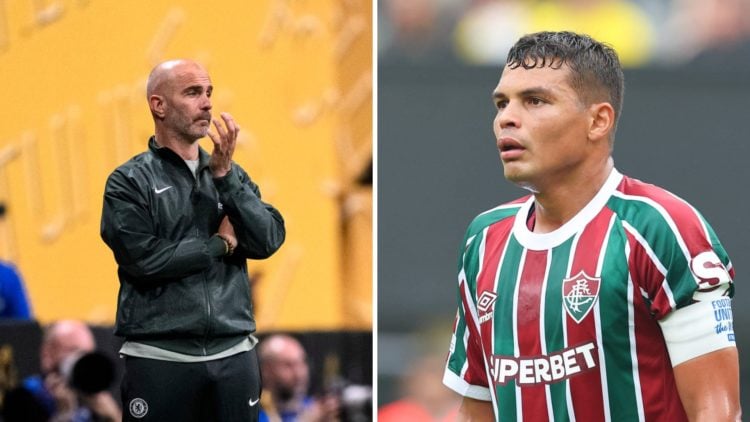 Enzo Maresca looks on during Chelsea FC v Los Angeles Football Club: Group D - FIFA Club World Cup 2025. Thiago Silva in action during FIFA Club Wo...