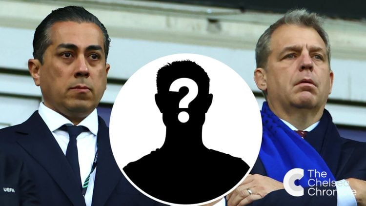 Todd Boehly and Behdad Eghbali watch on during Real Betis Balompie v Chelsea FC - UEFA Conference League Final 2025