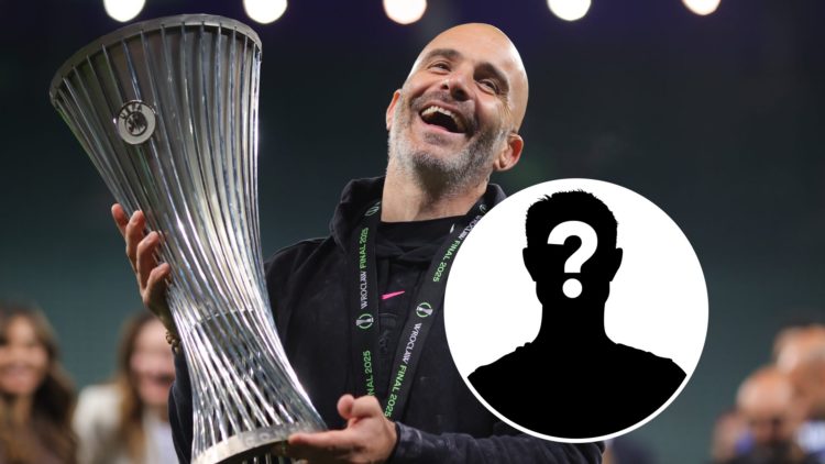 Enzo Maresca celebrates Real Betis Balompie v Chelsea FC - UEFA Conference League Final 2025