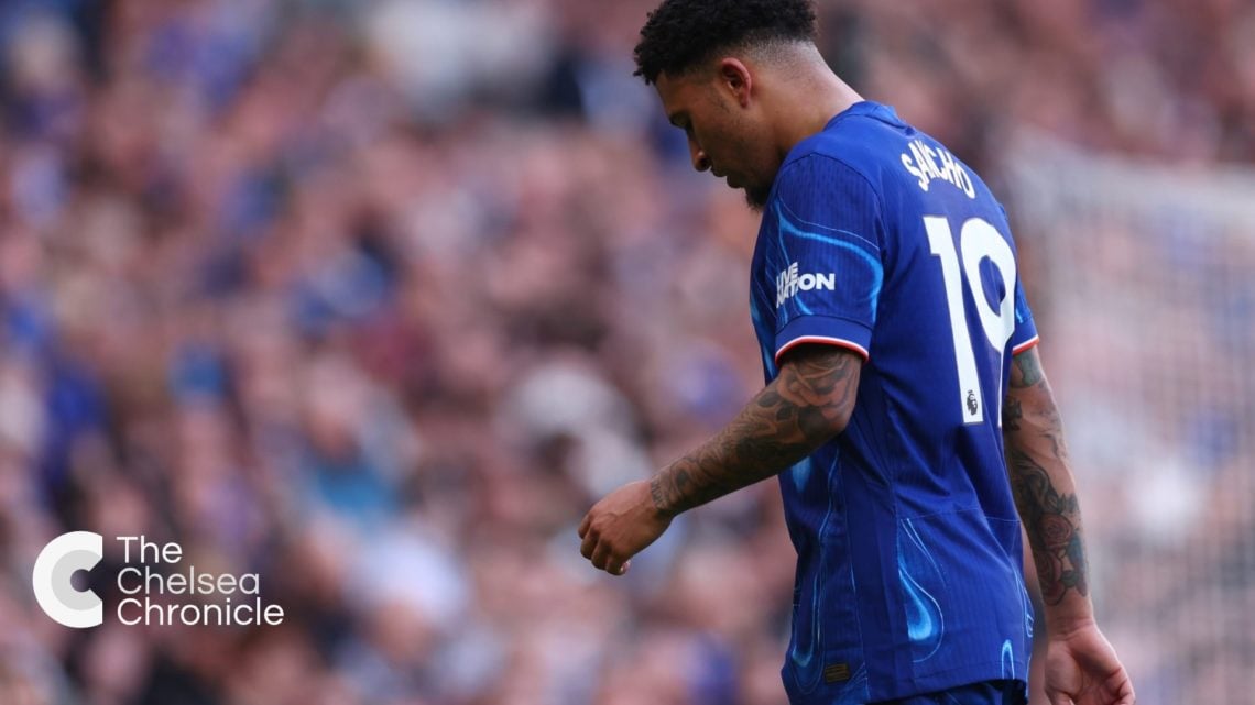Jadon Sancho of Chelsea during the Premier League match between Chelsea FC and Leicester City FC