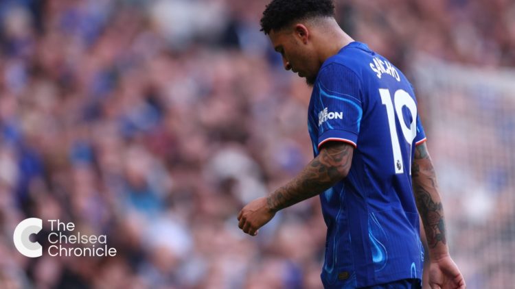 Jadon Sancho of Chelsea during the Premier League match between Chelsea FC and Leicester City FC