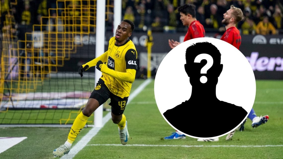 Jamie Gittens celebrates scoring during Borussia Dortmund v FC Bayern München - Bundesliga