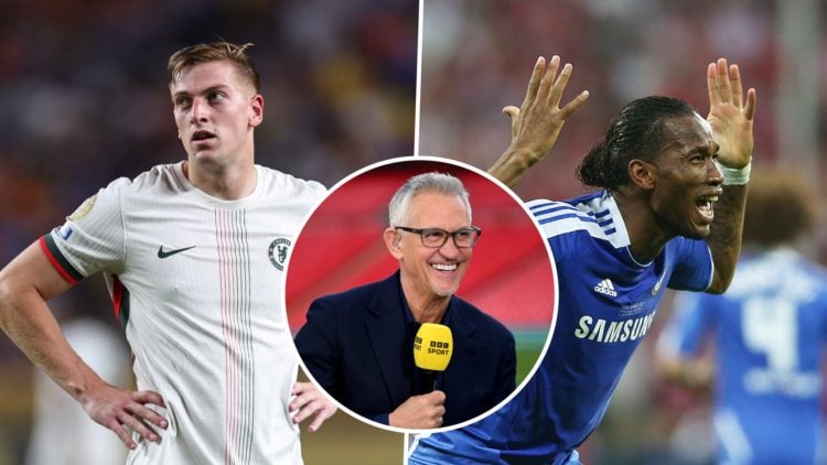 Liam Delap looks on during Esperance de Tunis v Chelsea FC: Group D - FIFA Club World Cup 2025. Didier Drogba celebrates scoring for Chelsea in Cha...