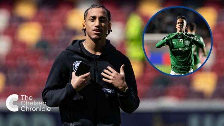 Joao Pedro looks on ahead of Brentford FC v Brighton, inset Palmeiras' forward #41 Estevao Willian celebrates scoring