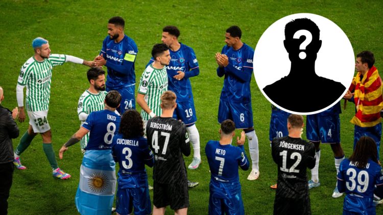 Chelsea players applaud Real Betis team after Conference League final, inset mystery player