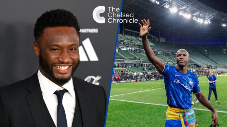 Split image - John Obi Mikel at The Best FIFA Football awards and Moises Caicedo of Chelsea waves during the ceremony after Conference League final