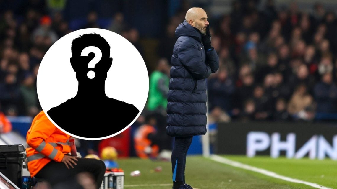 Enzo Maresca during the Premier League match between Chelsea FC and AFC Bournemouth, inset mystery player