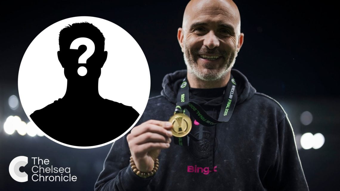 Enzo Maresca, head coach of Chelsea FC, poses with his medal after Conference League final vs Real Betis