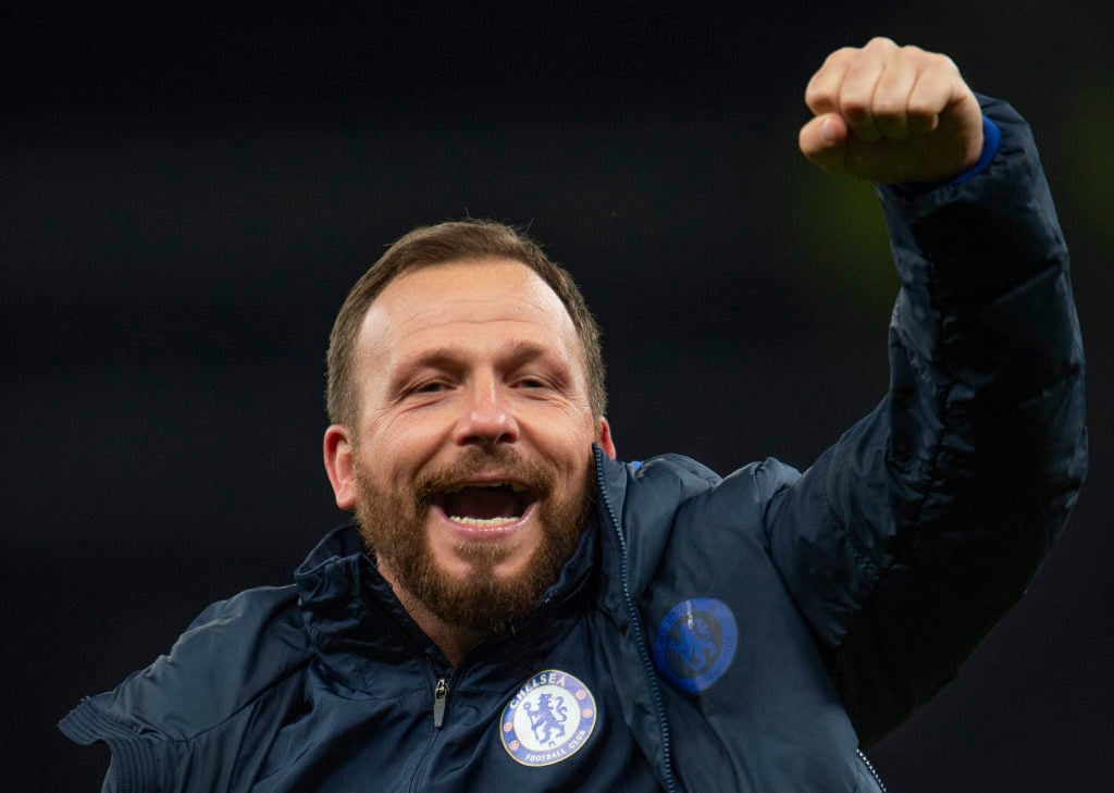 Jody Morris celebrates victory after Tottenham Hotspur v Chelsea FC - Premier League